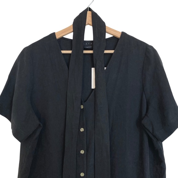 HATCH The Noelle Jumpsuit Maternity Linen Blend Black - Picture 11 of 16